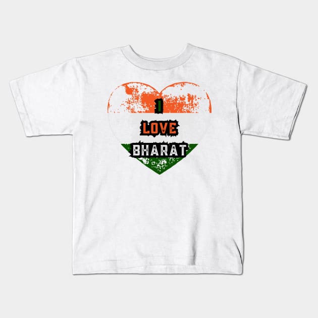 I Love Bharat - Bharat All Together Kids T-Shirt by 3dozecreations